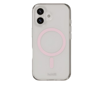 Etui do telefonów Holdit MagSafe Case iPhone 16 Pink/Transparent